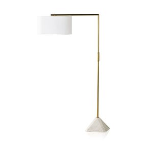 Four Hands Hartford Floor Lamp- White Marble