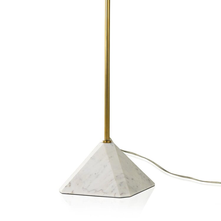 Four Hands Hartford Floor Lamp- White Marble