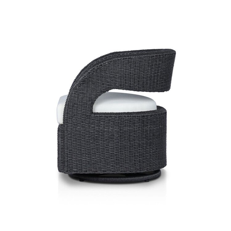 Four Hands Hawkins Outdoor Swivel Chair- Vintage Coal