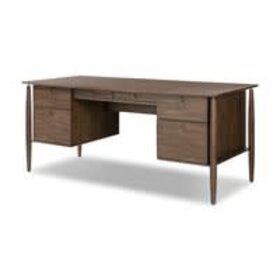 Four Hands Markia Executive Desk- Aged Oak Veneer