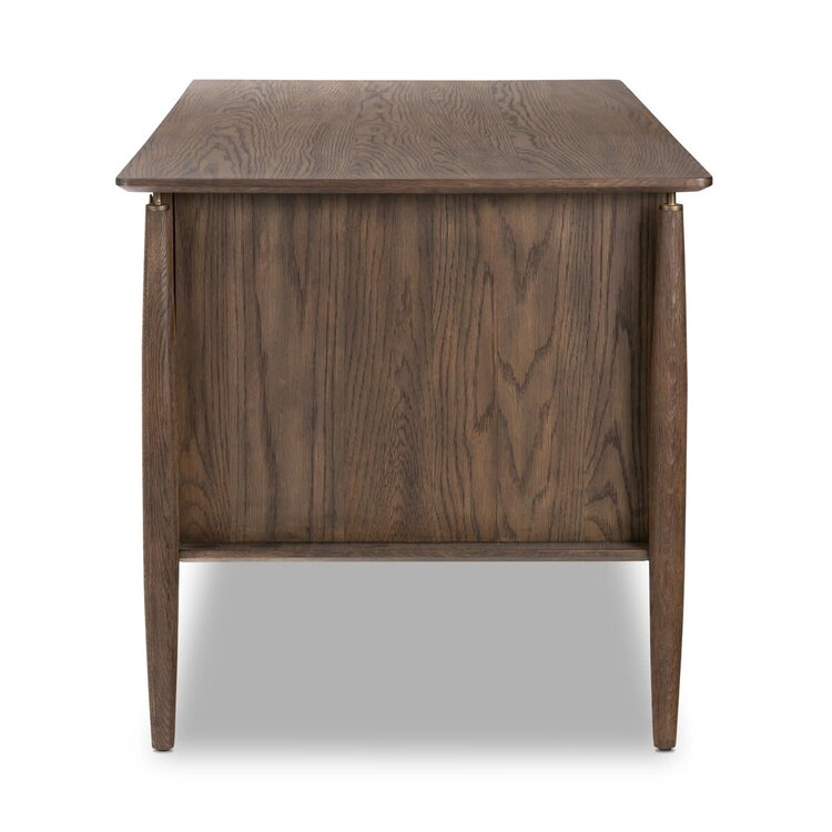 Four Hands Markia Executive Desk- Aged Oak Veneer