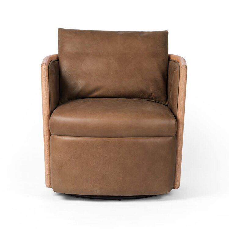Four Hands Newbury Swivel Chair- Palermo Cognac