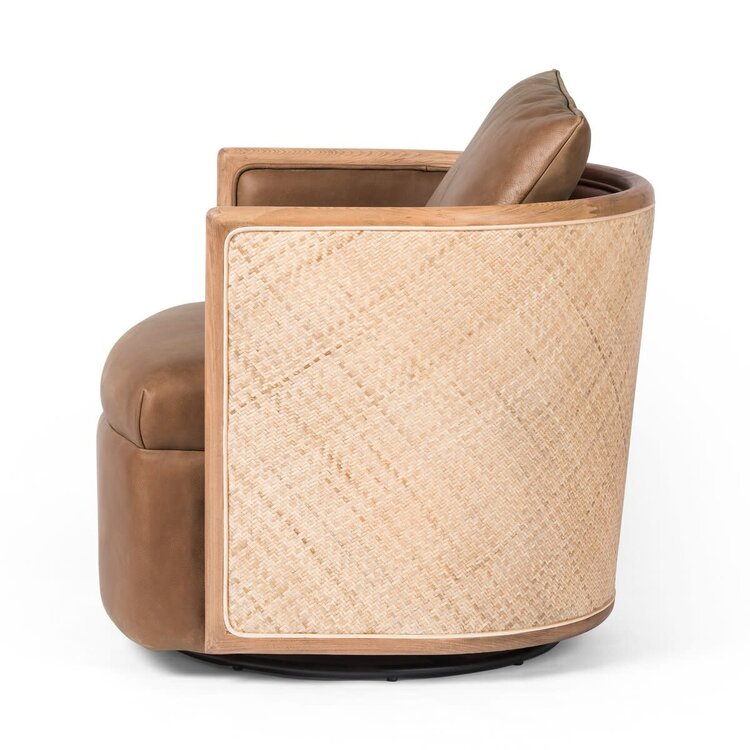 Four Hands Newbury Swivel Chair- Palermo Cognac