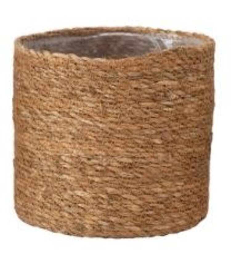 Hand-Woven Basket w/ Plastic Lining