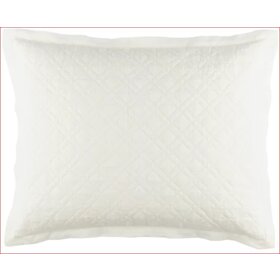 Washed Linen Quilted Sham, Natural Dutch Euro