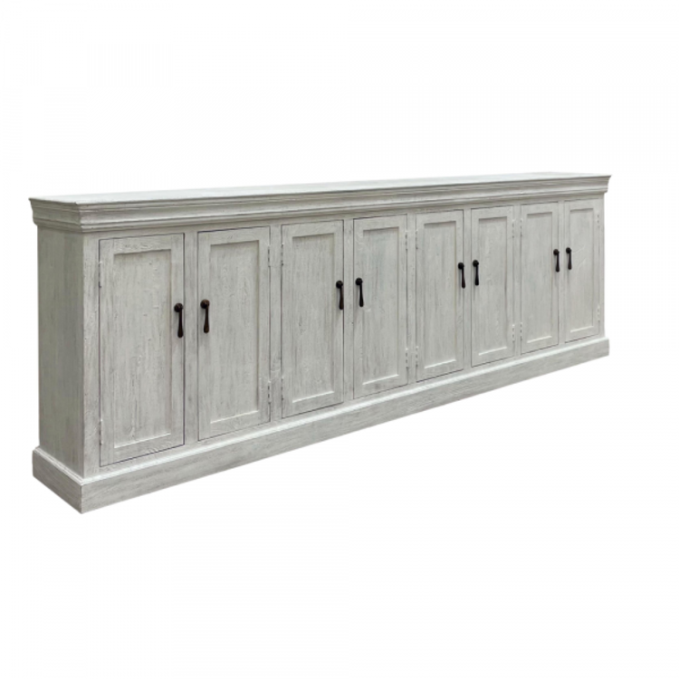 Atelier Home 116" Gardner Sideboard- White Wash Sand Blasted