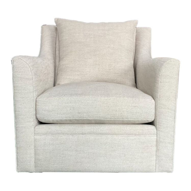 Atelier Home Haley Swivel Chair- Boucle Ivory