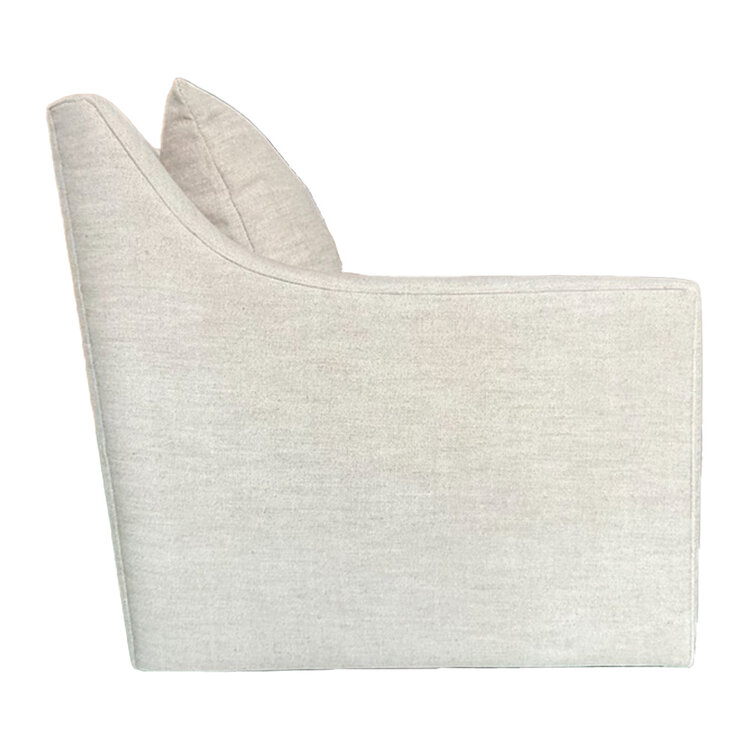 Atelier Home Haley Swivel Chair- Boucle Ivory