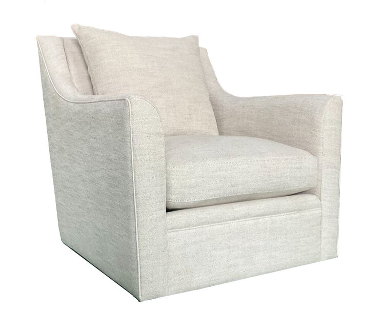 Atelier Home Haley Swivel Chair- Boucle Ivory