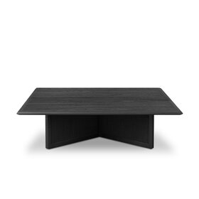 Four Hands Rosenell Square Coffee Table- Black Oak Veneer