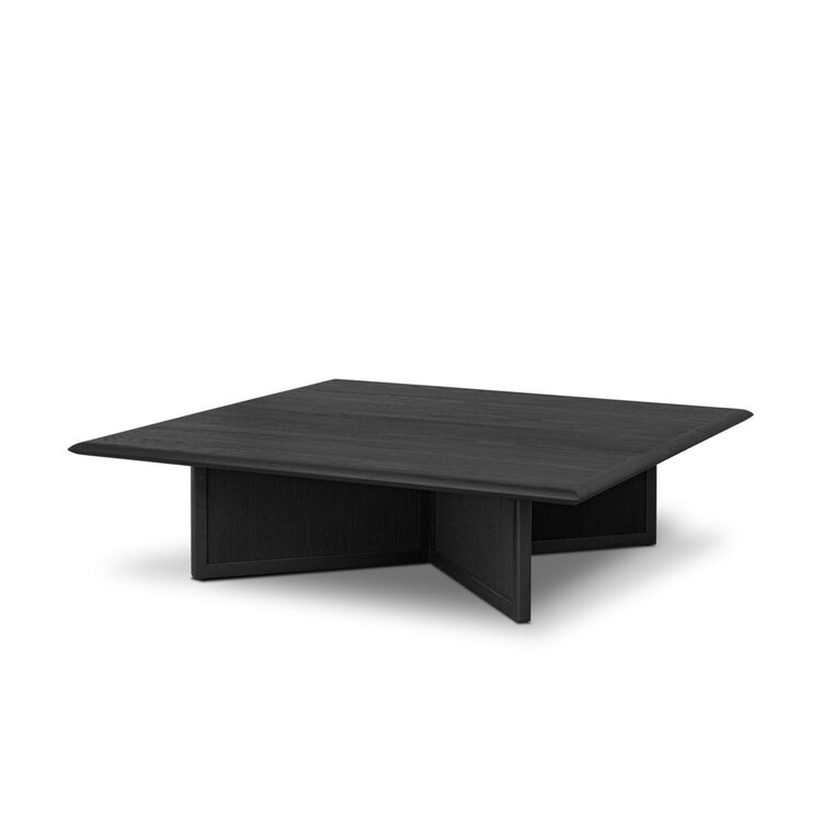 Four Hands Rosenell Square Coffee Table- Black Oak Veneer