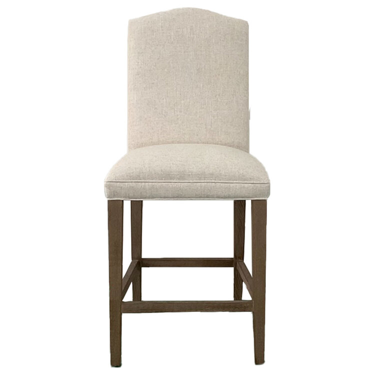Atelier Home Camelback Counter Stool- Natural Ecru