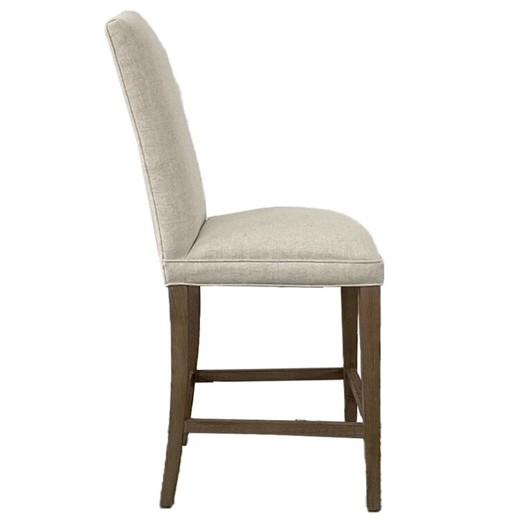 Atelier Home Camelback Counter Stool- Natural Ecru