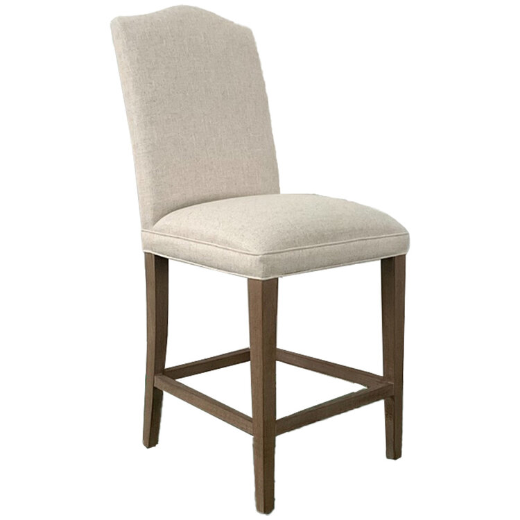 Atelier Home Camelback Counter Stool- Natural Ecru