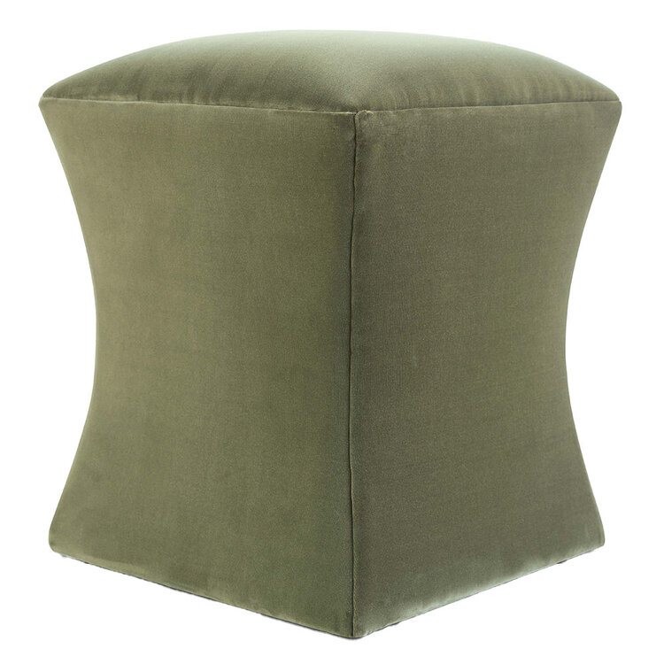 Atelier Home Zoe Ottoman- Vintage Velvet Olive