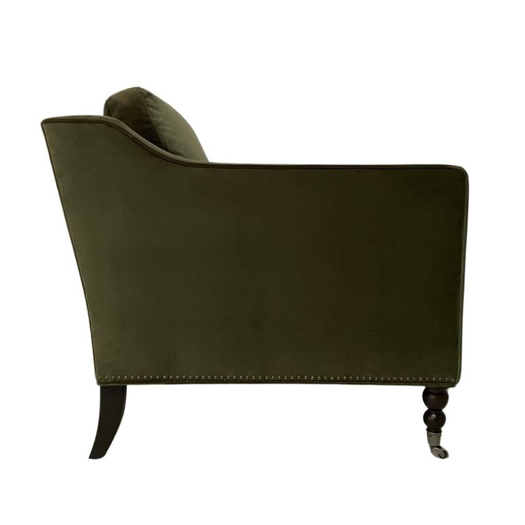 Atelier Home Adrienne Chair- Vintage Velvet Olive/Carbon Oak