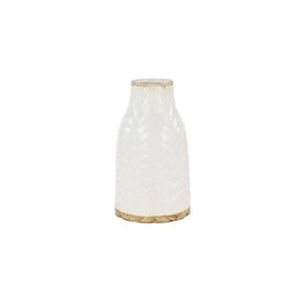 12" White Porcelain Vase