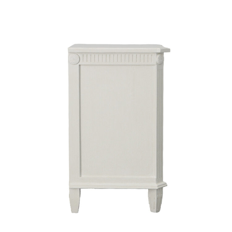 Beyond Borders Adele Nightstand Pewter White