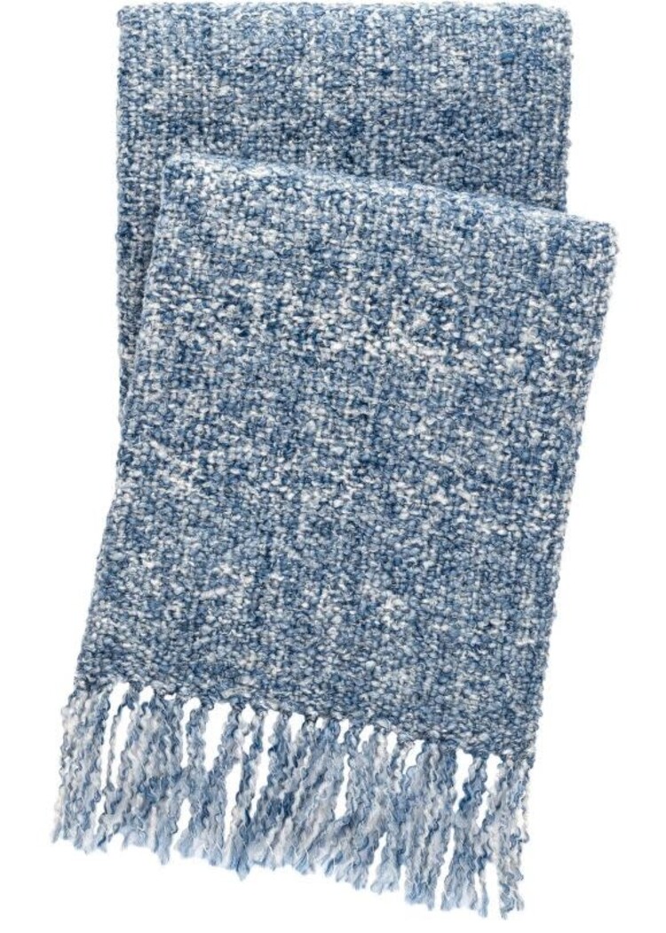 Boucle Navy Throw