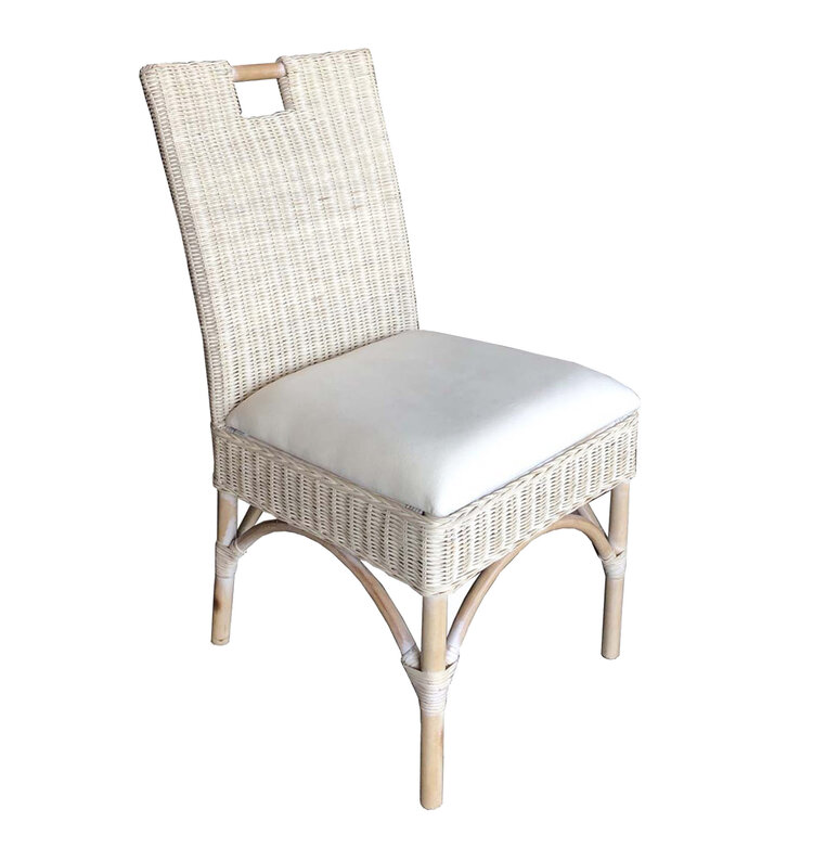 Padmas Malio Dining Chair- Weathered White