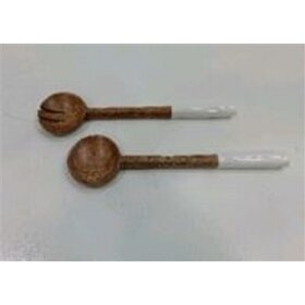 Wooden Salad Servers Natural- set of 2