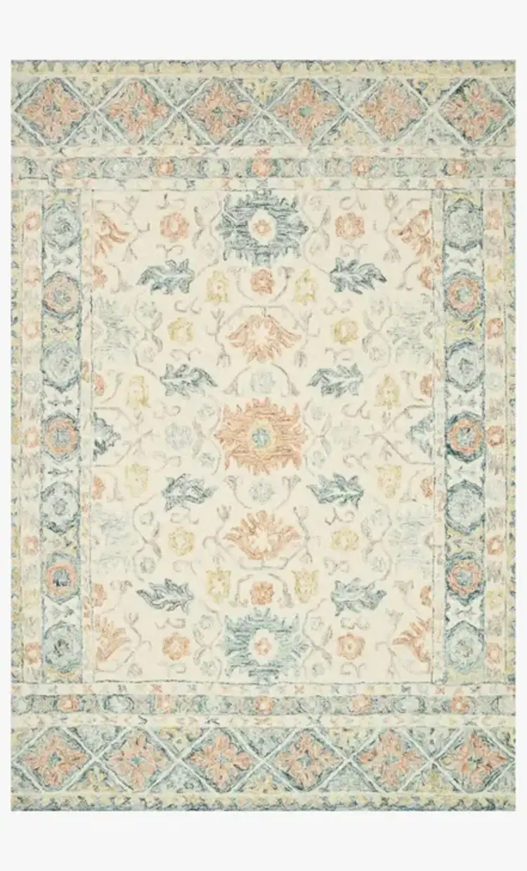 Norable-NOR-04 Ivory/Multi, 2'6" x 7'6"