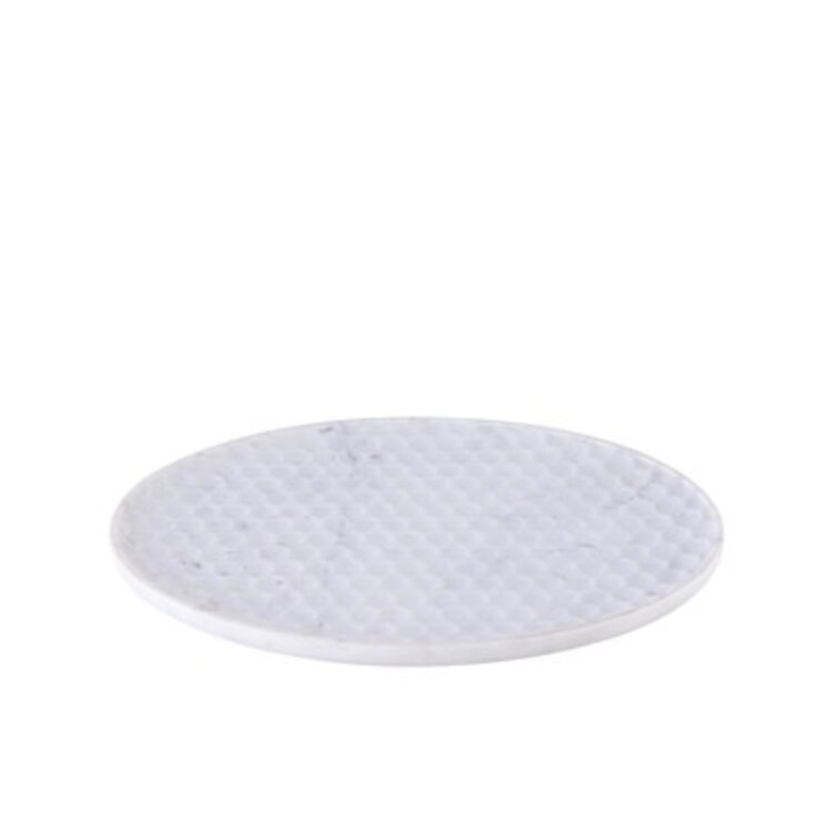 Large White Marble Round Platter