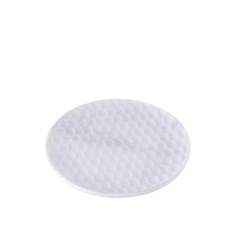 Medium White Marble Round Platter