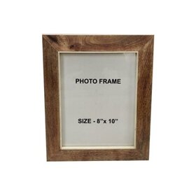 Wood Picture Frame w/ White Resin-