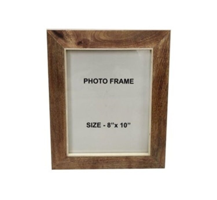 Wood Picture Frame w/ White Resin-