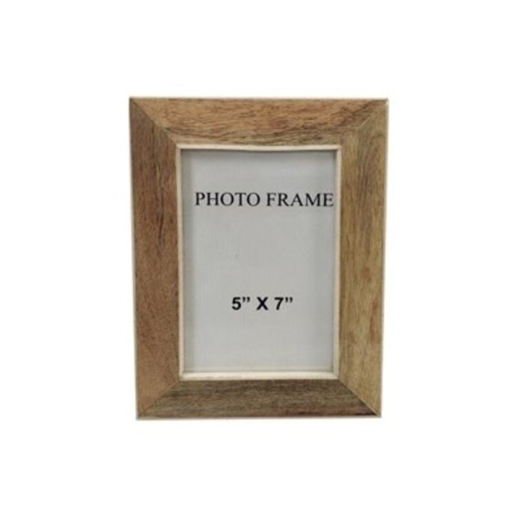 Wood Picture Frame w/ White Resin-