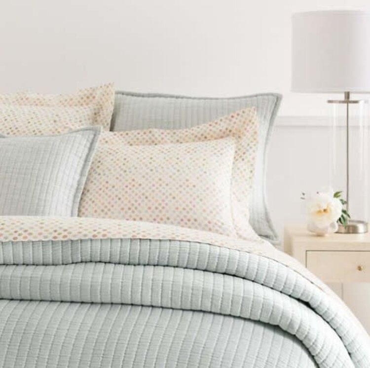 Boyfriend Matelasse Coverlet, Sky Queen