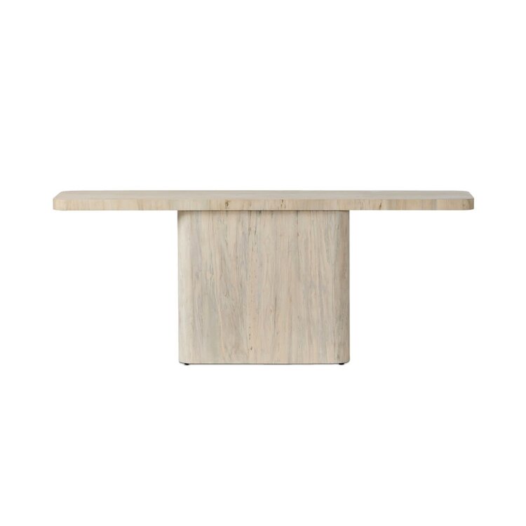 Four Hands Esmi Console Table- Bleached Spalted Primavera