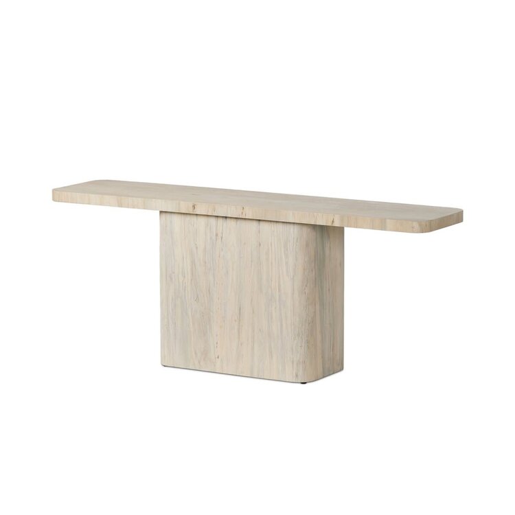 Four Hands Esmi Console Table- Bleached Spalted Primavera