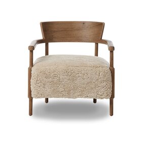 Four Hands Bennett Chair- Beige Shearling