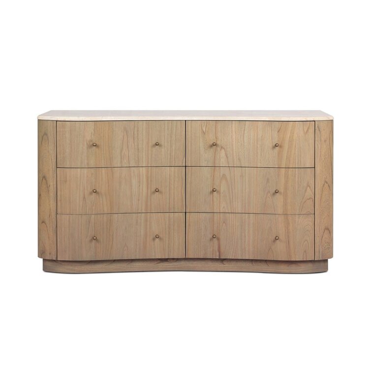 Four Hands Boa 6 Drawer Dresser- Sandy Mindi Veneer
