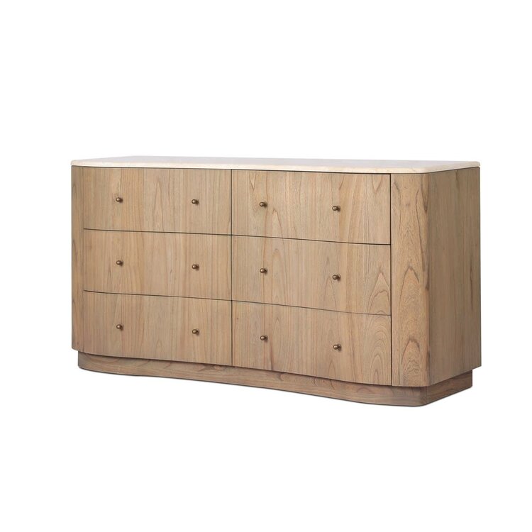 Four Hands Boa 6 Drawer Dresser- Sandy Mindi Veneer
