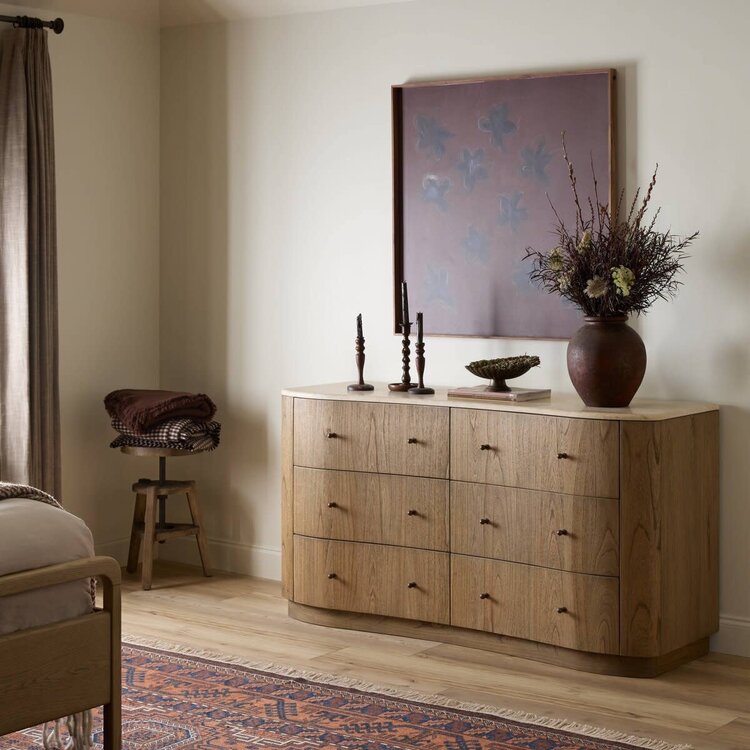 Four Hands Boa 6 Drawer Dresser- Sandy Mindi Veneer