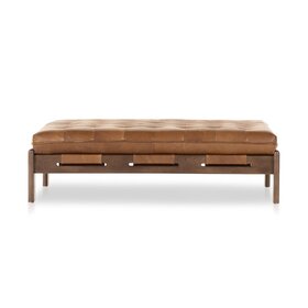 Four Hands Halston Cocktail Ottoman- Heirloom Sienna