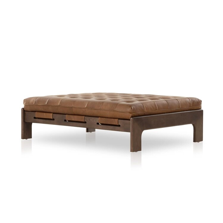 Four Hands Halston Cocktail Ottoman- Heirloom Sienna