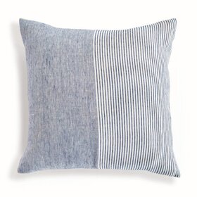 Otis Pinstripe Pillow, 24" x 24"