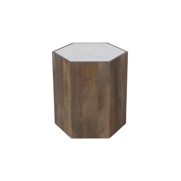Beyond Borders Cicero End Table- Grey Wash