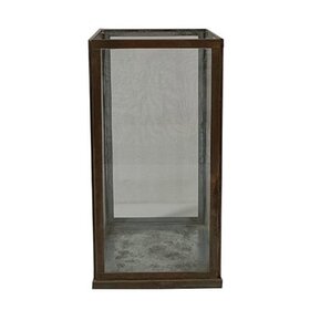 Large Aged Antique Candle Holder