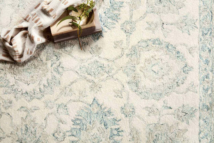 Norabel-NOR-04 Ivory/Blue, 2'6" x 7'6"