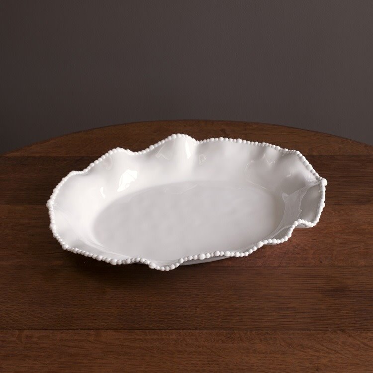 VIDA Alegria Oval Platter- White