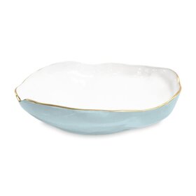 Encanto Nuevo Large Bowl- Sky Blue and White