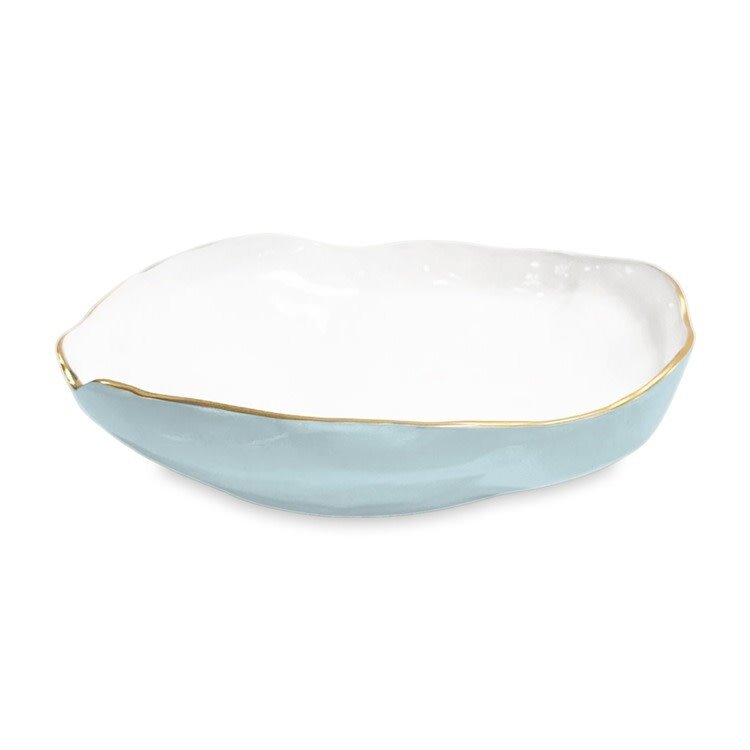 Encanto Nuevo Large Bowl- Sky Blue and White