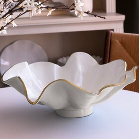 Encanto Aries Large Bowl- Dove and White