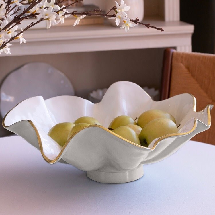 Encanto Aries Large Bowl- Dove and White