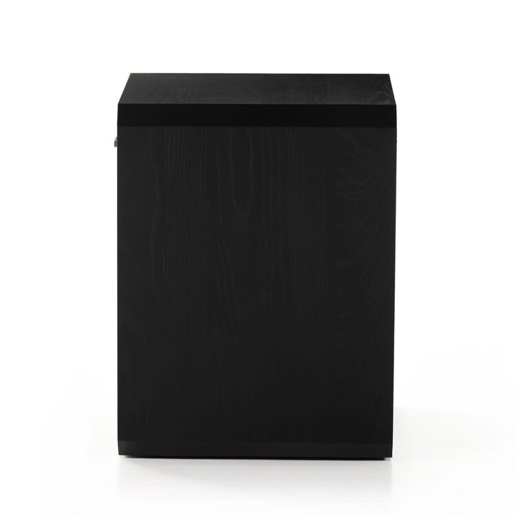 Four Hands Caspian Nightstand- Black Ash Veneer